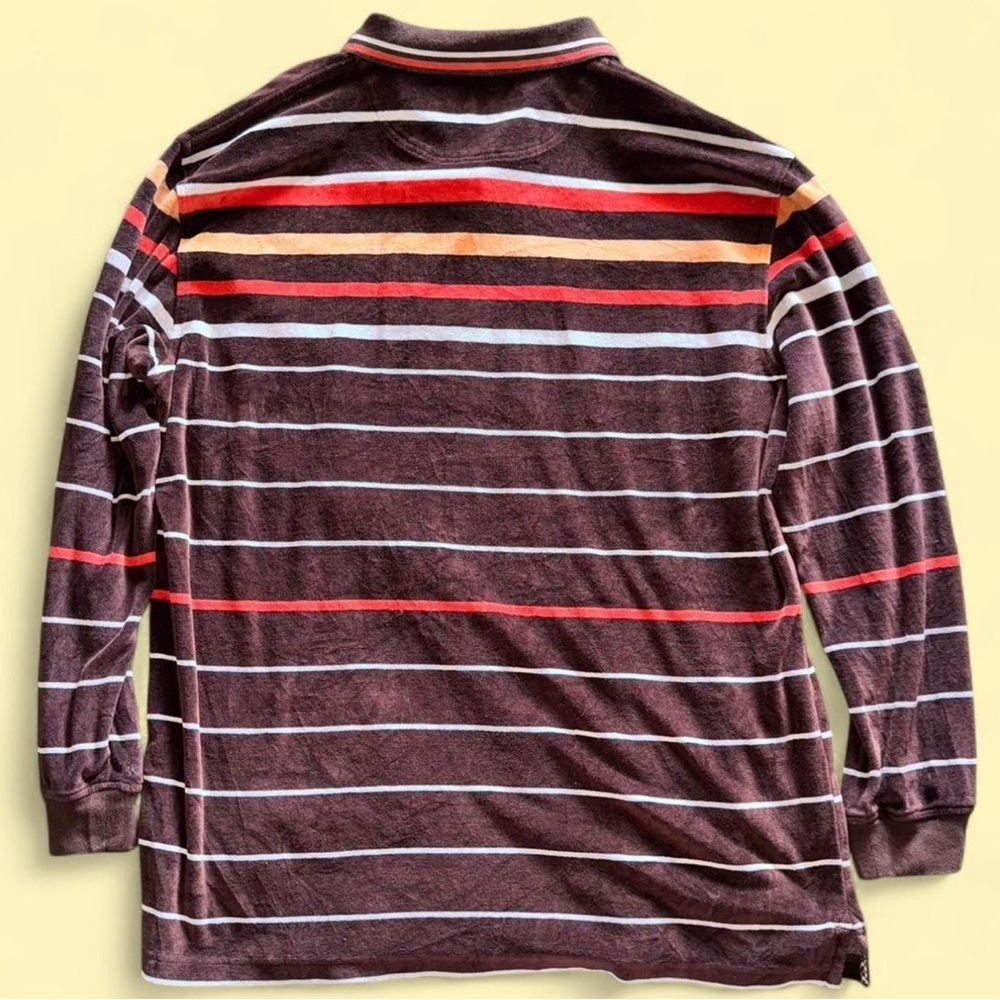 Striped Long Sleeve Polo Shirt - Picture 3 of 6
